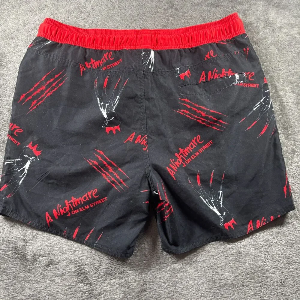 Hot Topic A Nightmare On Elm Street Glove Swim Trunks Freddy Krueger Medium G202